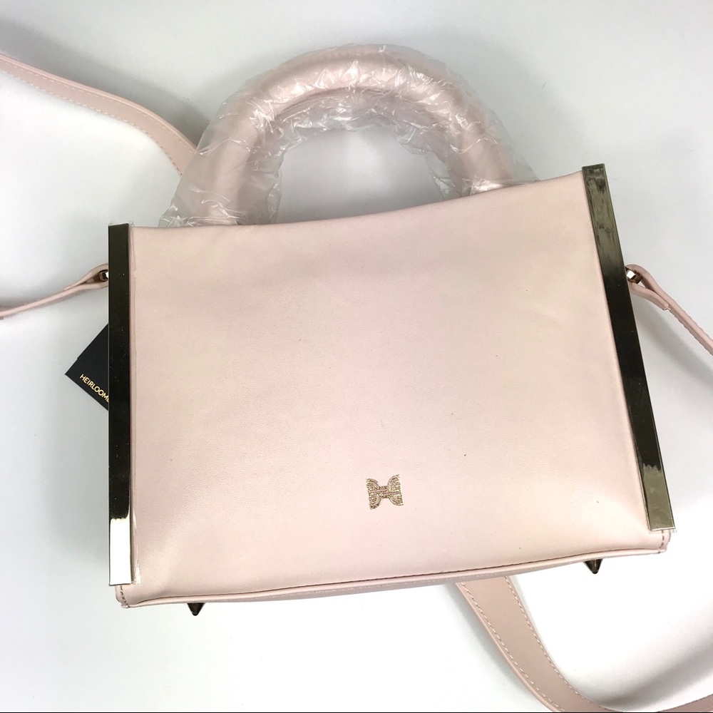NEW HEIRLOOM Blush Pink Embossed Leather Bag - Picture 5 of 8